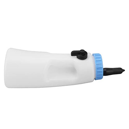 Vertical Calf Feeding Bottle, 2.5L Calf Milk Bottle PE Material, Sturdy Screw Cap with Handle, Control Valve for Calves Lambs, Strong Sealing, Vertical Calf Bottle