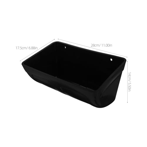 Yardwe Chicken Feeder Trough Large Holding Capacity with Weatherproof Design Easy to Install for Poultry Livestock - color: Black