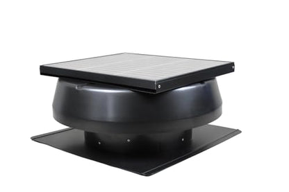 iLIVING HYBRID Ready Smart Thermostat Solar Roof Attic Exhaust Fan, 14", 40-Watt, 1150 CFM, Cools up to 2900 Sq.Ft. Coverage Area, Black - style: 14" Solar Hybrid Ready