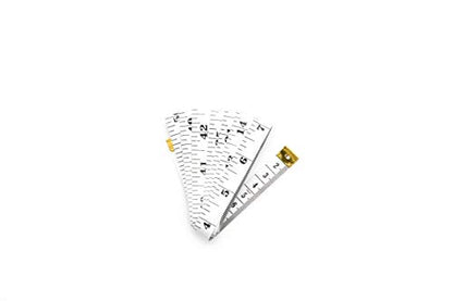 GDMINLO Soft Tape Measure Double Scale Body Sewing Flexible Tailor Craft Vinyl Ruler for Weight Loss Medical Body Measurement, Has Centimetre Scale on Reverse Side 60-inch（White）