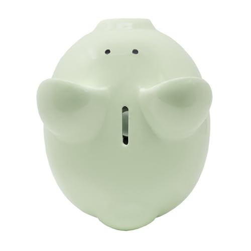 Child to Cherish Ceramic Piggy Bank, Green - color: Green