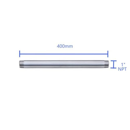 CONSTELLAR 304 Stainless Steel Pipe Nipple - 1" NPT Male x 1" NPT Male Threaded Fitting, 16 Inch (400mm) Length 3mm Wall Thickness Heavy Duty Seamless Pipe Nipple for Water Gas Oil fluid (1 Pack) - size: 1" NPT Male x 1" NPT Male, style: 400mm (16 inch)