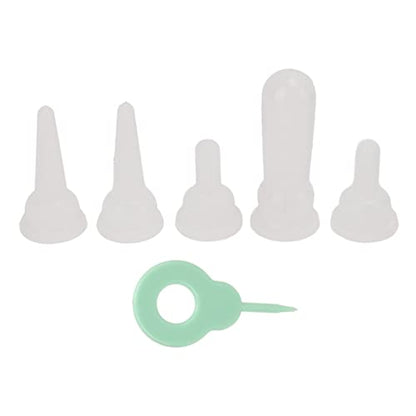 Pet Nipple Feeder with 5 Silicone Nipples, Small Pet Milk Bowl for Rabbits Puppy Kitten, Food Grade Simulated Nursing Bowl with Protective Cover, Easy to Use Feeding Device for SMA