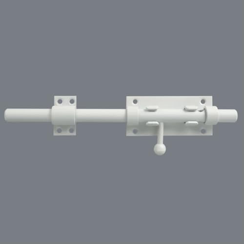 Alise SUS304 Stainless Steel Slide Lock Gate Latch - Thickened Heavy Door Security Bolt - 10 Inch White Barrel - color: White, size: 10 Inch (Regular)