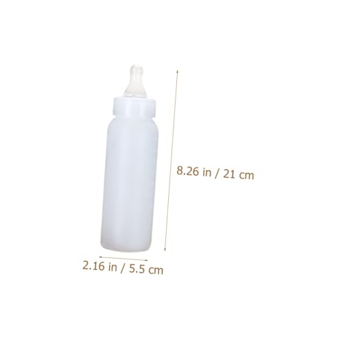 TOYANDONA 250ml Small Pig Feeding Bottle Silicone Nipple and Lid for Lambs and Piglets Durable Milk Container