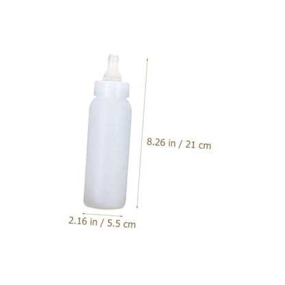 TOYANDONA 250ml Small Pig Feeding Bottle Silicone Nipple and Lid for Lambs and Piglets Durable Milk Container