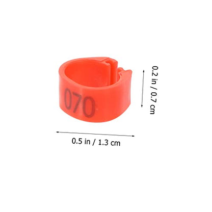Mikikit 100pcs Pigeon Identification Leg Bands Plastic Foot Rings for Pigeons and Chickens Color-Coded Marking Rings for Easy Identification