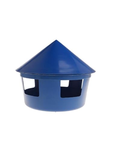 Automatic Poultry Feeder, 5-Port, No Waste Chicken Food Dispenser, Food Grade PP Material, Feeding Station with Cover for Sand or Feed