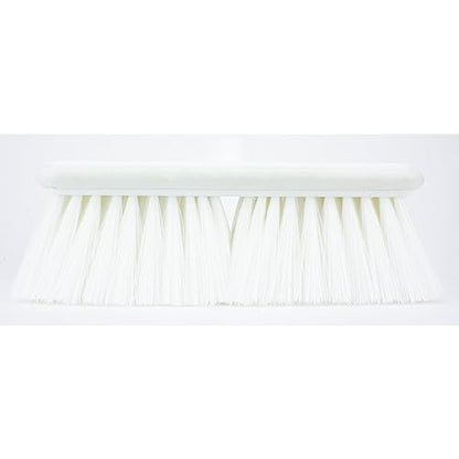 SPARTA Flo-Thru Heavy-Duty Deck Scrub Brush Nylon Bristled, Boat and Floor Scrub Broom with Protective Bumper for Floors and Large Equipment, Plastic, 9.5 Inches, White - color: White