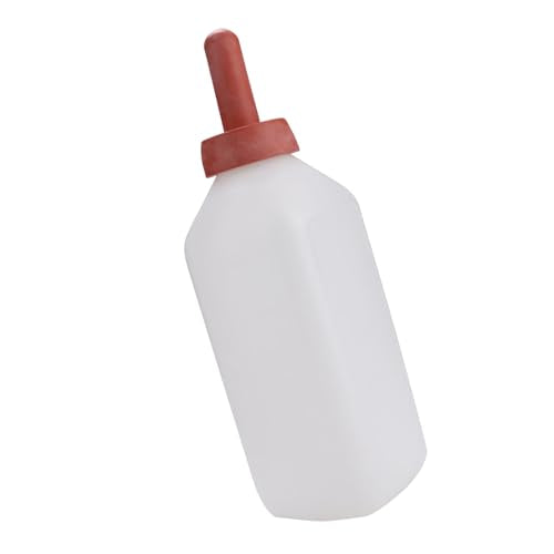 CHICIRIS 2L Durable Calf Nursing Bottle with Rubber Nipple for Easy Feeding, for Weaning Calves, Plastic