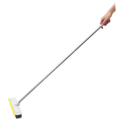 KICHOUSE Long Handle Stiff Scrubbing Brush Heavy Duty Broom for Indoor Cleaning for Bathroom Kitchen and Outdoor Use Hard Bristles for Stubborn Stains and Versatile Cleaning Tasks