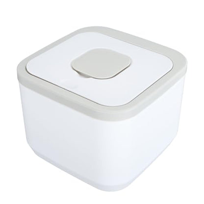 Rice Storage Container, Airtight Large Capacity Food Dispenser for Pantry Kitchen Food Grade ABS 50 Lb Stackable Bin with Lid and Measuring Cup