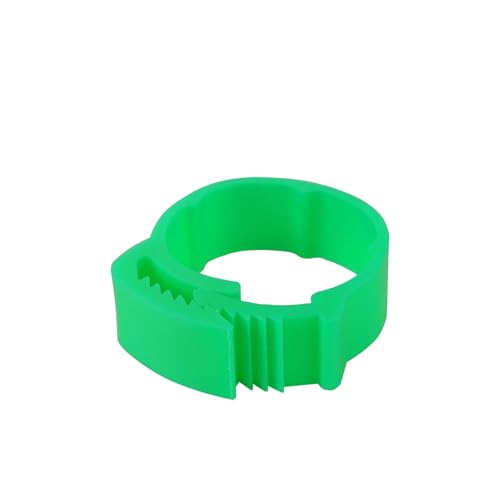 Chicken Foot Ring Adjustable Size Poultry Leg No Number Buckle ID2.0~2.4cm Plastic Chick Duck Goose Feeding 70 Pcs for Easy Flock Management(Green) - color: Green