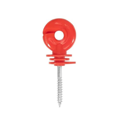 Electric Fencing Ring Insulators 100Pcs Screw-in Wood Post Screw Insulation Angled Slot Fence Ring Insulator Electric Fencing Insulators(Red) - color: Red