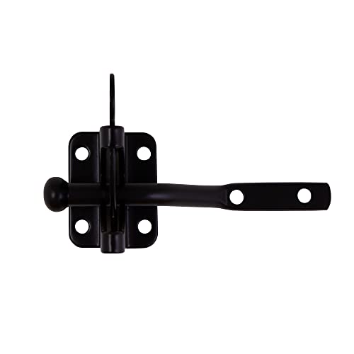 Design House 189407-MB Self-Locking Heavy Duty Gate Latch 2-Pack Matte Black - color: Matte Black, size: 2-Pack Gate Latch or Lock