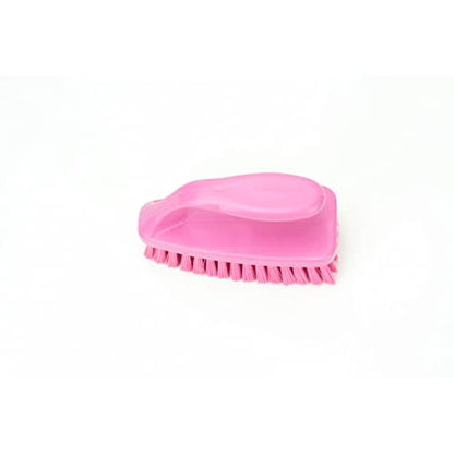 SPARTA Scrub Brush with Iron Shaped Handle and Stiff Bristles, Heavy Duty Scrubber Brush for Kitchen, Bathroom, Shower, Tile, Sink, Carpet and Bakepans, Polypropylene, 6 Inches, Pink - color: Pink, size: 6 Inches (Pack of 1)