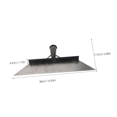 Heavy Duty Manganese Steel Livestock Manure Scraper Shovel for Barn Cleaning 38cm Metal Feces Scraper Tool for Farm and Poultry Waste Removal