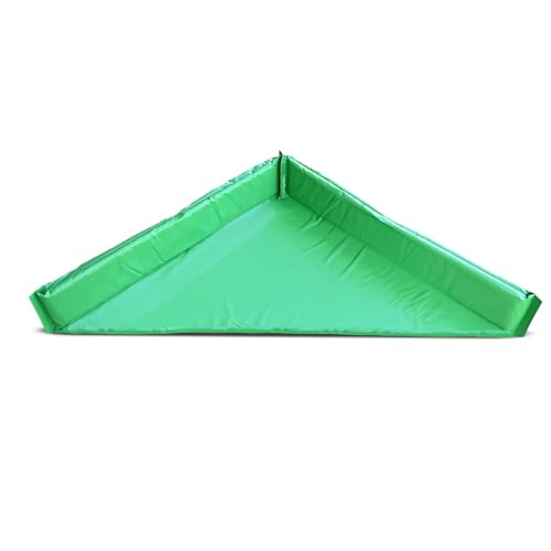 FLASHDRY Portable Spill Containment Berm, Folding Duck Pond 4' x 4', Reusable Oil, Fuel & Chemical Spill Containment Tray, UV-Resistant PVC, Heavy-Duty, Quick & Easy Setup, Garage & Industrial Use - color: Light Green
