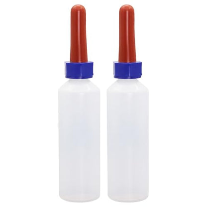 2PCS 500ml Calf Nursing Feeder Bottles with Rubber Nipple Milk Feeder,Farm Goat Calf Sheep Milk Feeder Livestock Tools