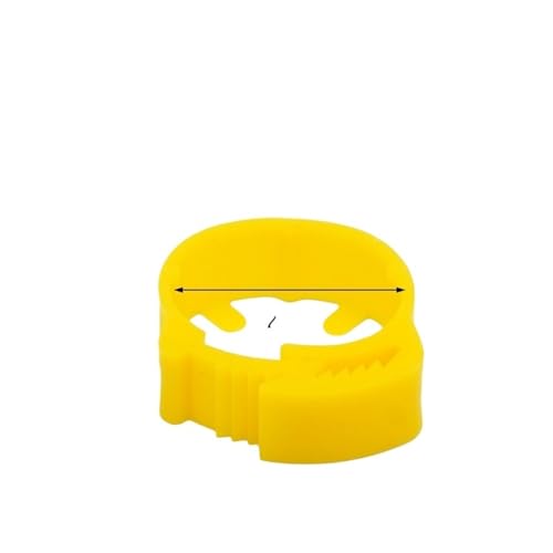 25/50Pcs 20~24mm Chicken Foot Rings Adjustable Poultry Leg Snap Ratchet No Number Buckle Clip Chick Duck Goose Pigeon Raising for Easy Flock Management(Yellow,100pcs) - color: Yellow, size: 100pcs