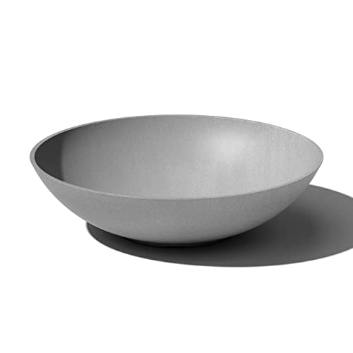 Veradek Mason Series Lane Bowl Planter| for Indoor or Outdoor Tabletops/Gardens |Made from Plastic-Stone Composite with Drainage Holes|Modern Décor for Flowers, Succulents, Small Plants - color: Gray, size: 6"H x 24"DIA