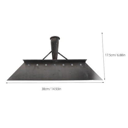 Toddmomy Heavy Duty Manganese Steel Cleaning Shovel for Farm Manure Removal, 38cm Flat Metal Scraper Tool for Barn and Livestock Facility Maintenance
