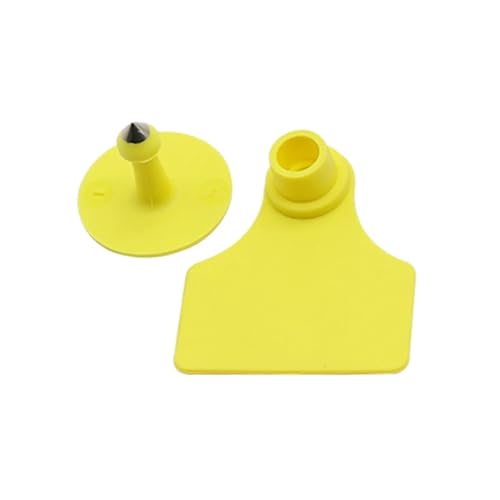 Cattle Ear Tags 150 Sets Livestock Blank Ear Tags Animal Earring Marker Tag for Cattle Cow Swine Deer Camel Horse for Animals(Yellow) - color: Yellow