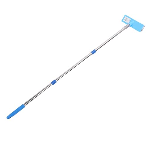 Zerone Heavy Duty Steel Wire Broom, 30cm Plastic Head Stainless Steel Handle Outdoor Floor Scrub Brush with Extended Pole, for Patios Decks Gardens Concrete Garages (120cm) - size: 120cm