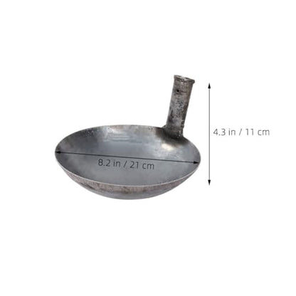 Thickened Iron Ladle Spoon with 21cm Long Handle, Reusable Water Scoop for Gardening and Industrial Use, Sturdy Iron Water Ladle for Cooking and Livestock Feeding