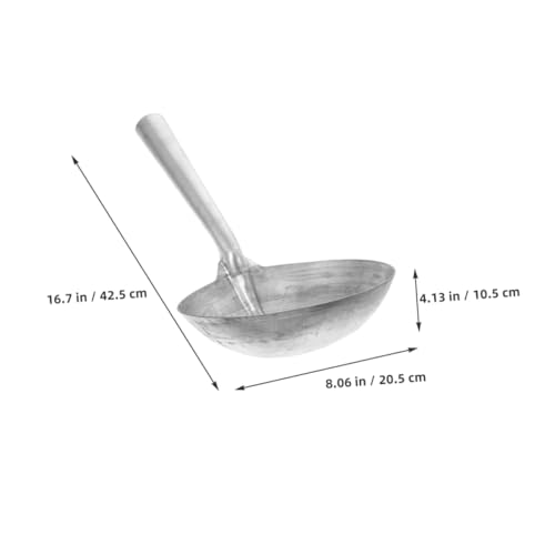 Heavy Duty Iron Ladle for Farm Garden Use Ergonomic Feeding Scoop Polished Finish for Watering Mixing Spoon for Livestock and Pet Feeding