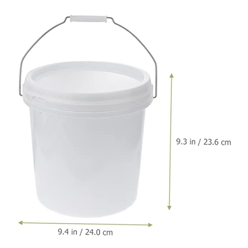 Airtight Food Grade Bucket with Lid Multi Purpose Storage Container for Pet Food Livestock Feed and More High Strength Plastic with Hand Grip and Side Handles