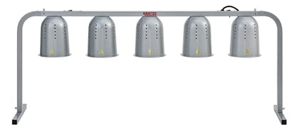 Kratos Commercial Food Warmer, Freestanding Heat Lamp, Five Bulbs, Adjustable Height, Silver, 120V, 1250W (31M-009) - size: 5 Bulb-Silver