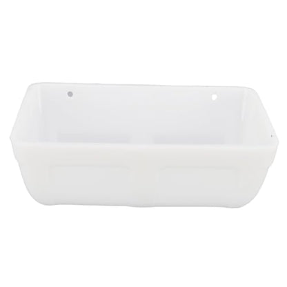 3 Pack Hanging Chicken Feeder Trough, Large Capacity Space Saving Plastic Chicken Feeder Trough, Minimized Feed Waste for Farm Coop and Outdoor Use (White) - color: White
