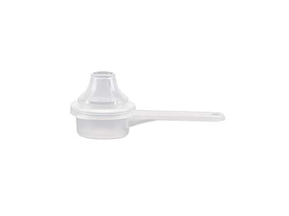 Measuring Scoop & Funnel - No Cap Open Spoon 1-Pack 5cc | Universal open design measuring spoon, Built-in funnel neck pour spout, Quick access cup for coffee powders and baking - size: 5 cc | 1 Teaspoon | 1/3 Tablespoon | 5 mL