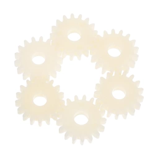 Generic 6pcs Beige Plastic Incubator Gears for Egg Incubators and Hatching Machines Easy Installation with Efficient Egg Turning Replacement Parts for Poultry Rolling and Hatching