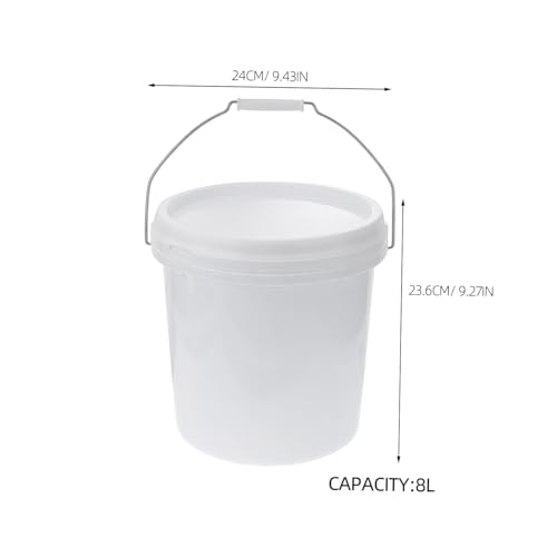 Airtight Food Grade Bucket with Lid Multi Purpose Storage Container for Pet Food Livestock Feed and More High Strength Plastic with Hand Grip and Side Handles