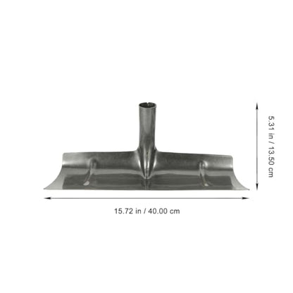 Kisangel Fowl Manure Rake Head Manual Spade for Livestock Cage Cleaning Angled Metal Scraper Lightweight Portable 15.35X5.31X5.11 Inch