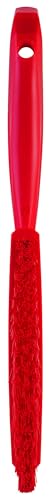 Vikan 41954 Brush,Narrow Hand,Stiff,11" x .75",PP/PBT,Red - color: Red