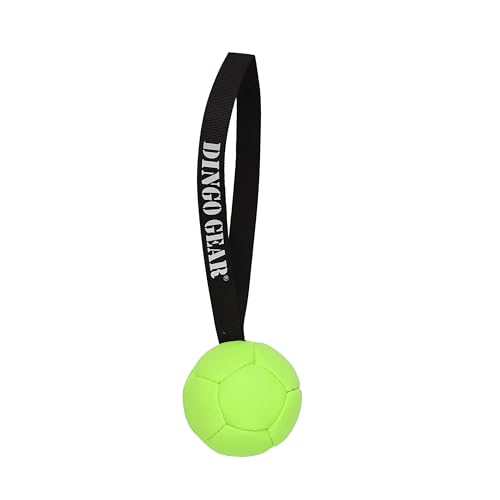 Dingo Gear Dog Ball with 1 Handle, Faux Leather, Green 3in - color: Green Ball, size: 3"