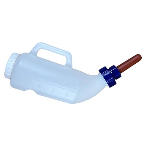 Large Capacity Livestock Milk Container Feeding Bottle with Leakproof Nipple Easy Refilling Mouth for Fawns Nursing - style: Horizontal 2 liter c