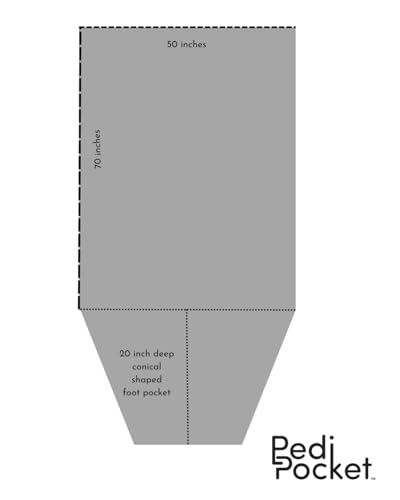 PediPocket Patented Foot Pocket Blanket – 50”x70” with 20”Deep Foot Pocket,Plush Velvety Fleece Blanket, Everyday Luxurious Comfort,Machine Washable,Gift Idea – Light Marvelous Midnight (non-electric) - color: Light Marvelous Midnight