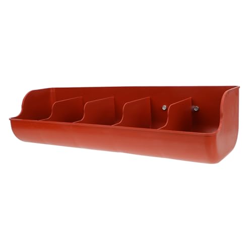 Kisangel Compartment Plastic Pig Feeding Trough Hanging Wall Feeder Pet Farm Supply