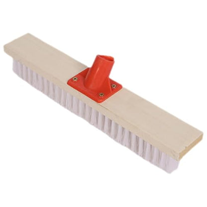 Ipetboom Hard Bristle Floor Brush with Long Handle, 40cm Deck Scrubbing Brush for Outdoor Patio and Bathroom, Sturdy Nylon Stiff Bristle Broom for Heavy Duty Floor and Carpet Cleaning