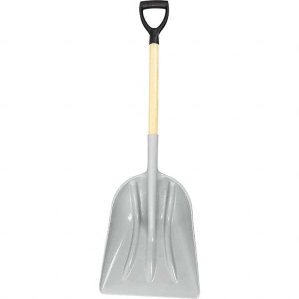 PRO SOURCE Polypropylene Blade Grain/Snow Scoop Shovel: D-Grip, 14" High x 18" Blade