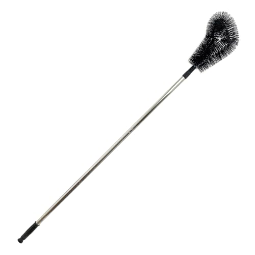 1 pcs 120 cm Huge Tank Brush (Black), Big Brush Head Size (32 cm), Long Handle, with Extendable Stainless Steel Pole, PP Stiff-Bristled, for Large Water Bucket - color: 1 Pcs 120 Cm (Black)