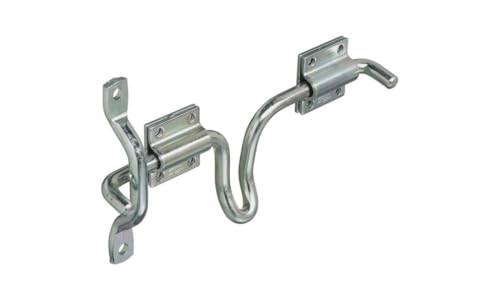 National Hardware N160-747 V1135 Sliding Bolt Gate Latch for Outdoor Fence Metal Gates with Zinc Plated Finish - Farm Gate Hardware for Right or Left Hand Swing Gates