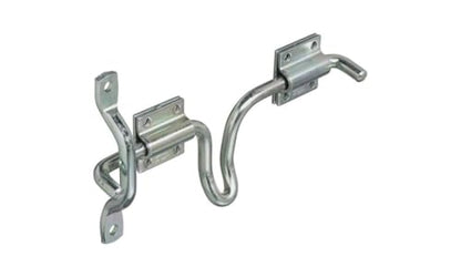 National Hardware N160-747 V1135 Sliding Bolt Gate Latch for Outdoor Fence Metal Gates with Zinc Plated Finish - Farm Gate Hardware for Right or Left Hand Swing Gates