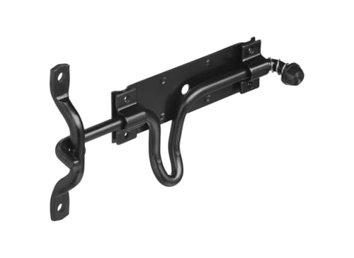 National Hardware N342-683 Vinyl Gate Automatic Latch White Self Locking Gate Latch for Outdoor Fence Gate Hardware with Fingertip Trip Release Rust Resistant Livestock Protection