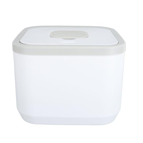 Rice Storage Container, Airtight Large Capacity Food Dispenser for Pantry Kitchen Food Grade ABS 50 Lb Stackable Bin with Lid and Measuring Cup