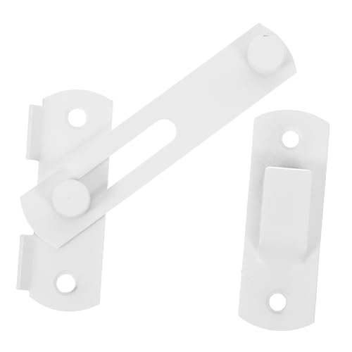 UKCOCO Stainless Steel Flip Latch for Pet Cages Durable Barn Door Lock with Quick Installation Rustproof Safety Lock for Outdoor Gates Versatile and Strong Design White Finish - color: White
